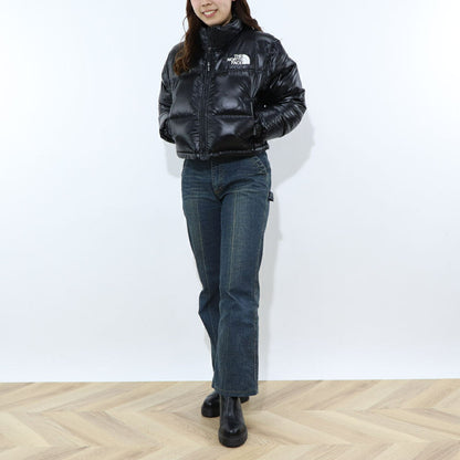 THE NORTH FACE ダウンウェア NUPTSE SHORT JACKET ブラック ヌプシ ショート丈 ロゴ ショート丈 NJ1DQ86A