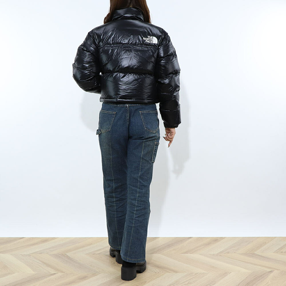 THE NORTH FACE ダウンウェア NUPTSE SHORT JACKET ブラック ヌプシ ショート丈 ロゴ ショート丈 NJ1DQ86A