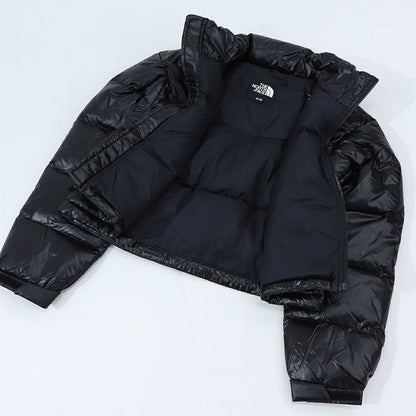 THE NORTH FACE ダウンウェア NUPTSE SHORT JACKET ブラック ヌプシ ショート丈 ロゴ ショート丈 NJ1DQ86A