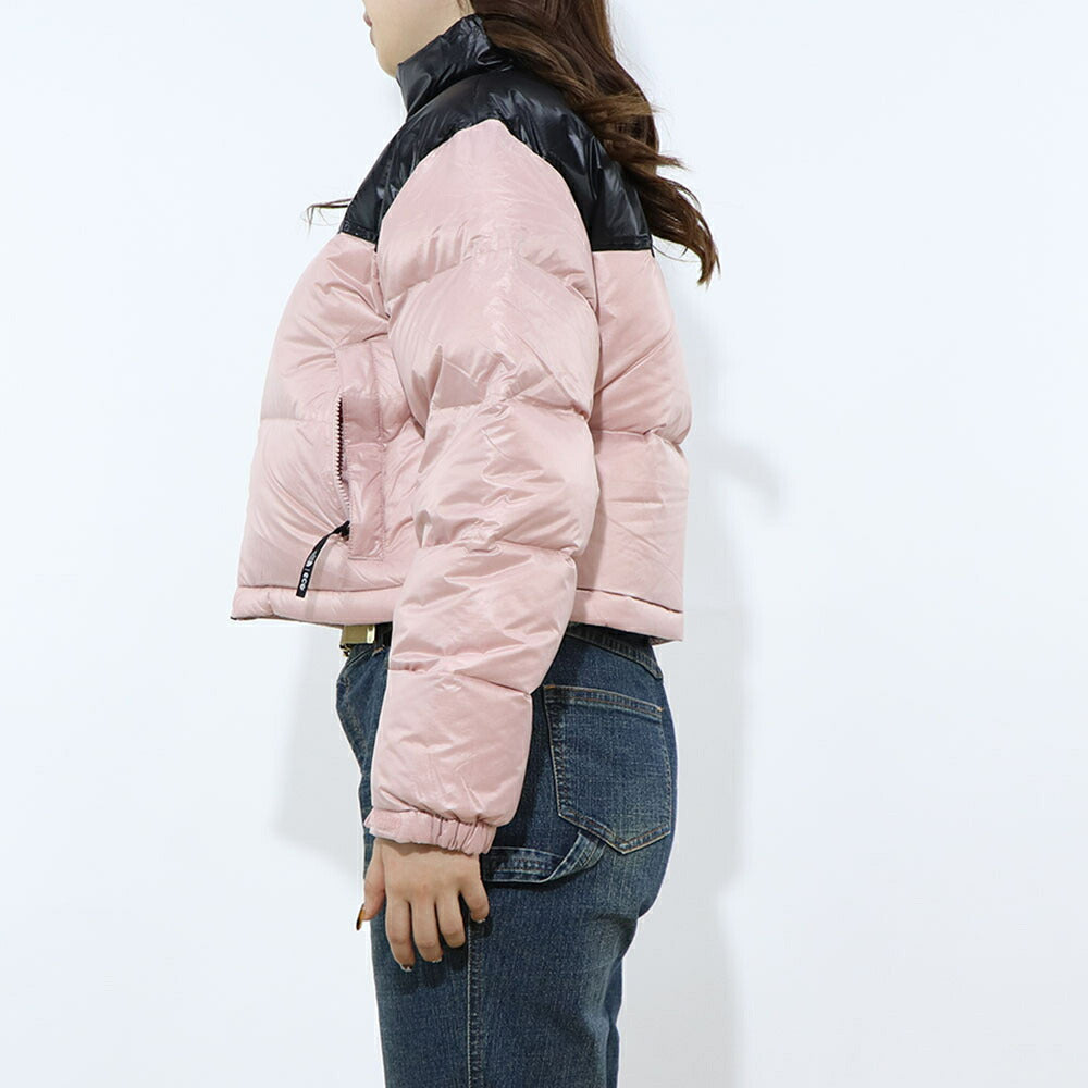 THE NORTH FACE ダウンウェア NUPTSE SHORT JACKET ピンク ヌプシ ショート丈 ロゴ ショート丈 NJ1DQ86B