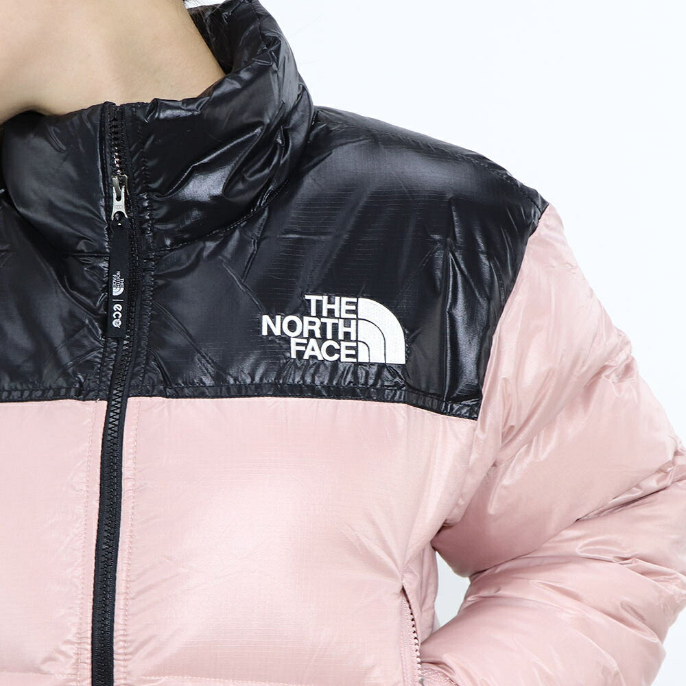 THE NORTH FACE ダウンウェア NUPTSE SHORT JACKET ピンク ヌプシ ショート丈 ロゴ ショート丈 NJ1DQ86B