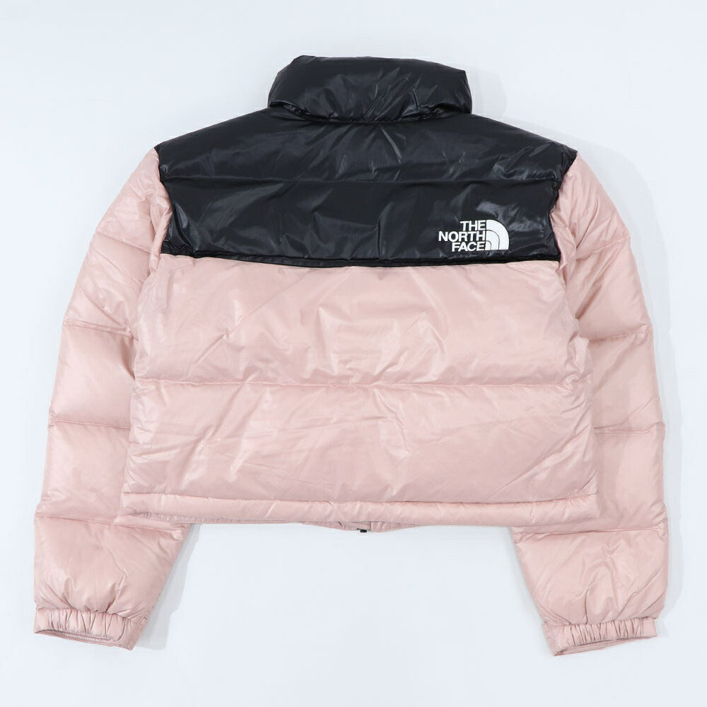 THE NORTH FACE ダウンウェア NUPTSE SHORT JACKET ピンク ヌプシ ショート丈 ロゴ ショート丈 NJ1DQ86B