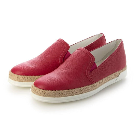 トッズ TOD'S シューズ エスパドリーユ レディース GOMMA RAFIA TV PANTOFOLA PELLE 5JI CARMINO ピンク レザー スリッポンシューズ シンプル 無地 XXW0TV0J97Z5J1M809