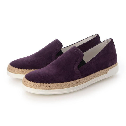 トッズ TOD'S シューズ エスパドリーユ レディース GOMMA RAFIA TV PANTOFOLA PELLE HG0 GIGLIO CH パープル スエード スウェード スリッポンシューズ フラットシューズ ロゴ シンプル XXW0TV0J97ZHG0L206