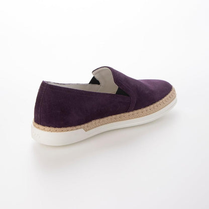 トッズ TOD'S シューズ エスパドリーユ レディース GOMMA RAFIA TV PANTOFOLA PELLE HG0 GIGLIO CH パープル スエード スウェード スリッポンシューズ フラットシューズ ロゴ シンプル XXW0TV0J97ZHG0L206