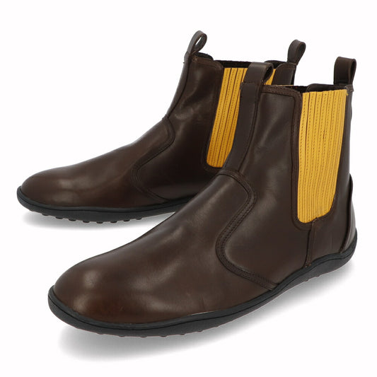 トッズ TOD'S シューズ ブーツ メンズ TRONCH.ELASTICO GOMMA 08A V2J SOLE CALDO TESTA ダークブラウン×イエロー レザー サイドゴアブーツ フェラーリ ロゴ XRM08A0BT30V2J 1298