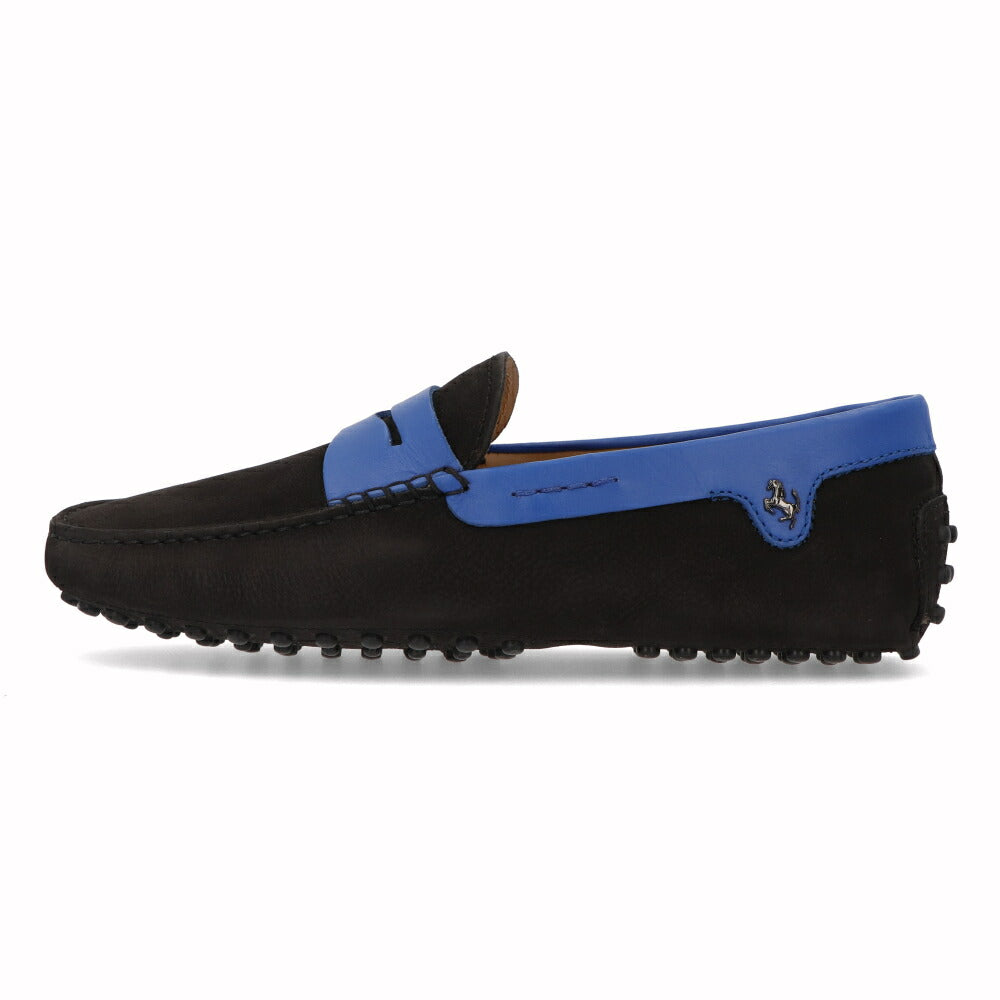トッズ TOD'S ドライビングシューズ メンズ シューズ レザー シューズ GOMMINO MOCASSINO VALLINO 6GD NERO/GENZIANA ブラック×ブルー レザー ゴンミーニ モカシン フェラーリ ロゴ ツートンカラー XRM0EO089016GD 755H