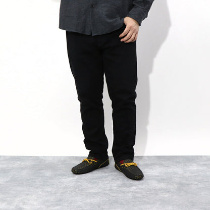 トッズ TOD'S ドライビングシューズ メンズ シューズ GOMMINO NUOVO LACC.FIBRA TRIO NQO ブラック×イエロー 合成繊維 ゴンミーニ ドライビングシューズ モカシン フェラーリ ロゴ XRM0EO0CQ90NQO01XC