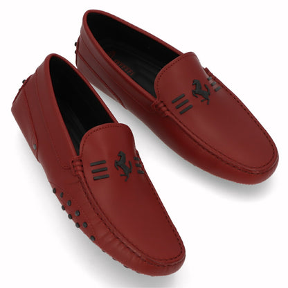 トッズ TODS ドライビングシューズ メンズ シューズ レザーシューズ ローファー モカシン ゴンミーニ レッド レザー 本革 フェラーリ XRM0EO0CT90BR0R007