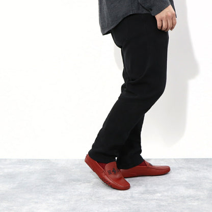 トッズ TODS ドライビングシューズ メンズ シューズ レザーシューズ ローファー モカシン ゴンミーニ レッド レザー 本革 フェラーリ XRM0EO0CT90BR0R007