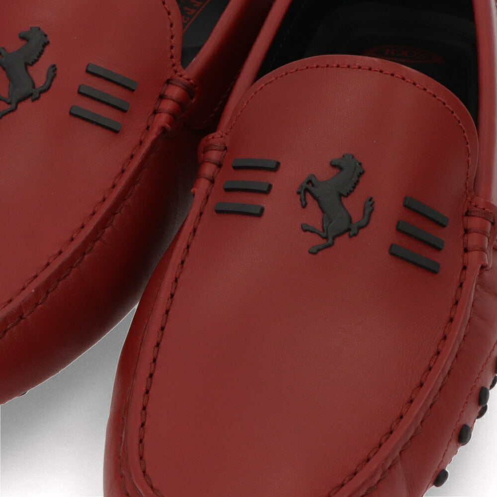 トッズ TODS ドライビングシューズ メンズ シューズ レザーシューズ ローファー モカシン ゴンミーニ レッド レザー 本革 フェラーリ XRM0EO0CT90BR0R007