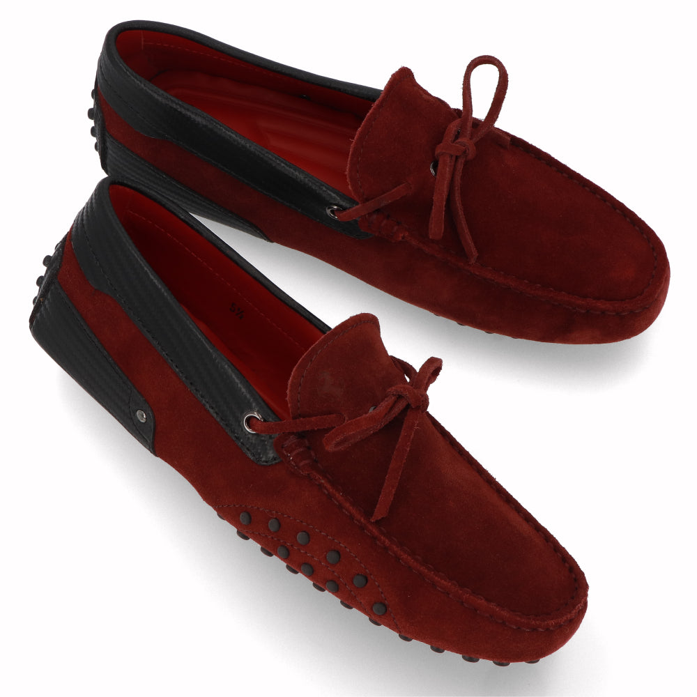 トッズ TOD'S シューズ レザーシューズ メンズ ボルドー スエード ゴンミーニ ドライビングシューズ モカシン フェラーリ ロゴ