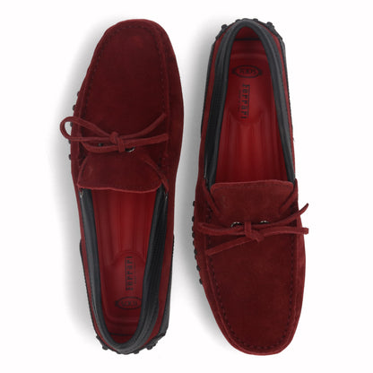 トッズ TOD'S シューズ レザーシューズ メンズ ボルドー スエード ゴンミーニ ドライビングシューズ モカシン フェラーリ ロゴ