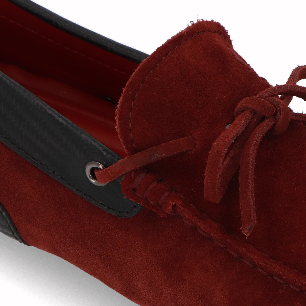トッズ TOD'S シューズ レザーシューズ メンズ ボルドー スエード ゴンミーニ ドライビングシューズ モカシン フェラーリ ロゴ