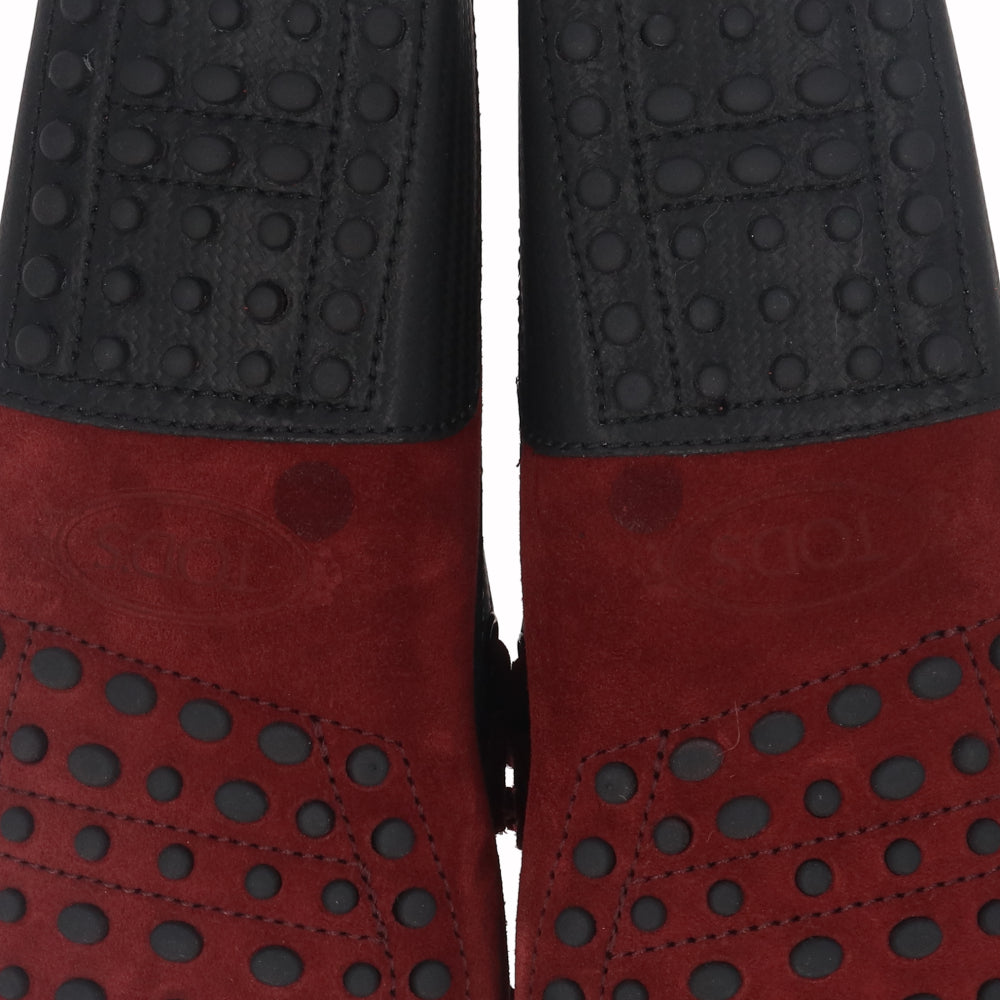 トッズ TOD'S シューズ レザーシューズ メンズ ボルドー スエード ゴンミーニ ドライビングシューズ モカシン フェラーリ ロゴ
