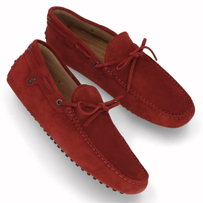 トッズ TOD'S シューズ レザーシューズ メンズ LACCOETTO CAVALLINO RE0 ROSSO ARANC SC レッド スエード ゴンミーニ ドライビングシューズ モカシン フェラーリ ロゴ ツートンカラー リボン XRM0GW08531RE0R007