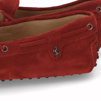 トッズ TOD'S シューズ レザーシューズ メンズ LACCOETTO CAVALLINO RE0 ROSSO ARANC SC レッド スエード ゴンミーニ ドライビングシューズ モカシン フェラーリ ロゴ ツートンカラー リボン XRM0GW08531RE0R007