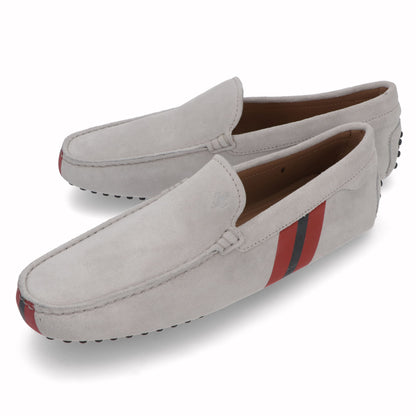 トッズ TODS シューズ レザーシューズ メンズ ライトグレー スエード ゴンミーニ ドライビングシューズ モカシン フェラーリ ロゴ