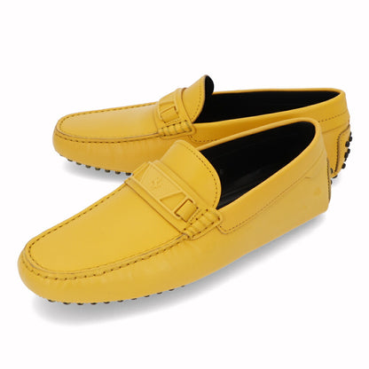 トッズ TOD'S シューズ レザーシューズ メンズ NEW GOMMINI 122 MASCHERINA INIETT BR0 SOLE CALDO イエロー レザー ゴンミーニ ドライビングシューズ モカシン フェラーリ ロゴ XRM0GW0BT10BR0G211