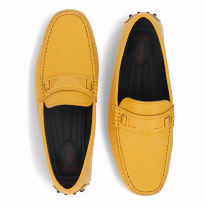トッズ TOD'S シューズ レザーシューズ メンズ NEW GOMMINI 122 MASCHERINA INIETT BR0 SOLE CALDO イエロー レザー ゴンミーニ ドライビングシューズ モカシン フェラーリ ロゴ XRM0GW0BT10BR0G211