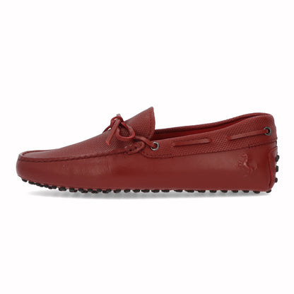 トッズ TODS シューズ レザーシューズ メンズ レッド レザー ゴンミーニ ドライビングシューズ モカシン フェラーリ ロゴ