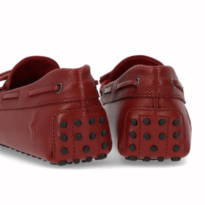 トッズ TODS シューズ レザーシューズ メンズ レッド レザー ゴンミーニ ドライビングシューズ モカシン フェラーリ ロゴ