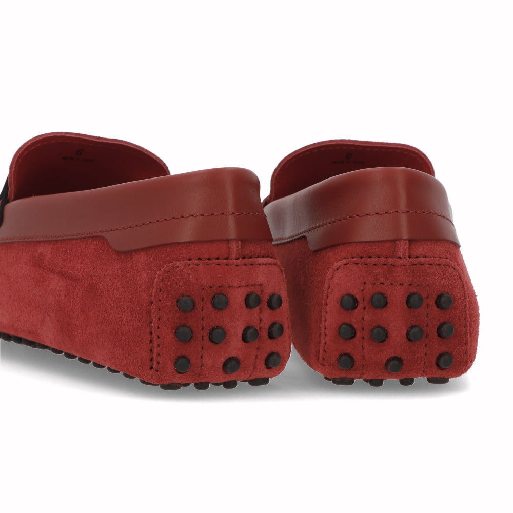 トッズ TOD'S シューズ レザーシューズ メンズ レッド スエード ゴンミーニ ドライビングシューズ モカシン フェラーリ ロゴ