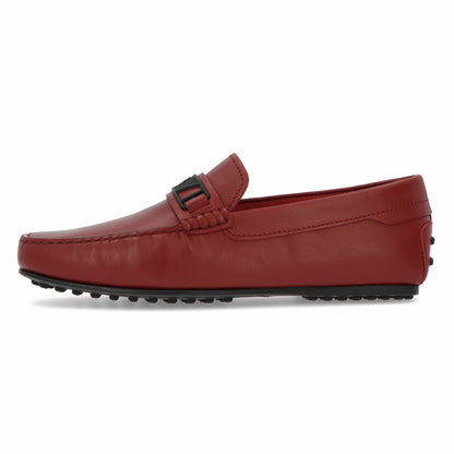 トッズ TODS シューズ レザーシューズ メンズ レッド レザー ゴンミーニ ドライビングシューズ モカシン フェラーリ ロゴ