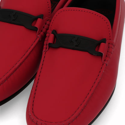 トッズ TOD'S シューズ レザーシューズ メンズ レッド レザー ゴンミーニ モカシン ドライビングシューズ フェラーリ Ferrari ロゴ