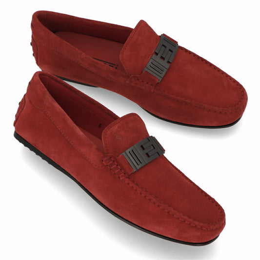 トッズ TOD'S シューズ レザーシューズ メンズ CITY GOMMINO MORSETTO BRACC RE0 ROSSO ARANC SC レッド スエード ゴンミーニ ドライビングシューズ モカシン フェラーリ ロゴ XRM0LR0W930RE0 R007