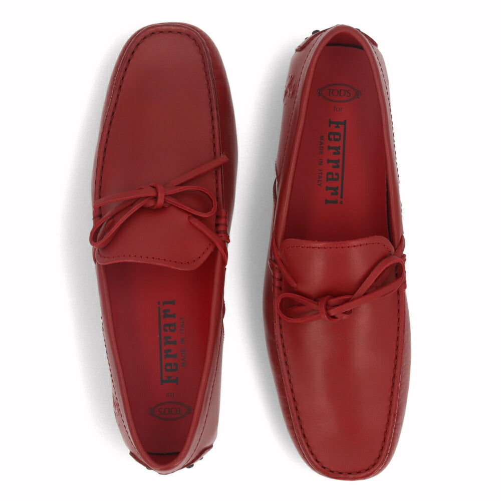 トッズ TOD'S シューズ レザーシューズ メンズ CITY GOMMINO CAV ALLINO 3D NFY GLASSE ROSSO AR レッド レザー ゴンミーニ ドライビングシューズ モカシン フェラーリ ロゴ リボン XRM0LR0X250NFY 356D