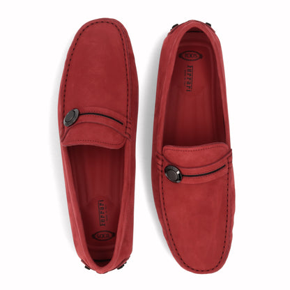 トッズ TOD'S シューズ レザーシューズ メンズ レッド レザー ゴンミーニ ドライビングシューズ モカシン フェラーリ ロゴ