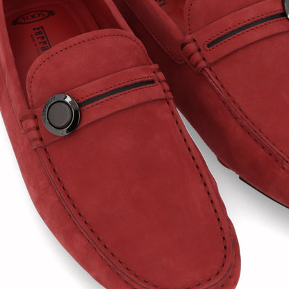 トッズ TOD'S シューズ レザーシューズ メンズ レッド レザー ゴンミーニ ドライビングシューズ モカシン フェラーリ ロゴ