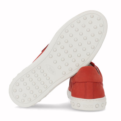 トッズ TOD'S シューズ スニーカー メンズ レッド レザー フェラーリ ロゴ ローカット