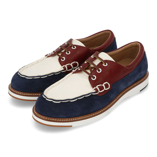 トッズ TOD'S シューズ レザーシューズ メンズ ALLACCIATA LIGHT 05E PQE レッド スエード レザー ボートシューズ マルチカラー レースアップ XXM05E0EB70PQE YH92