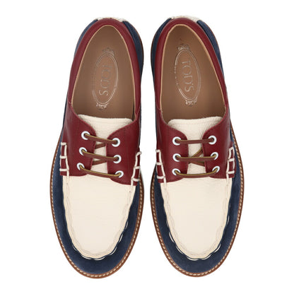 トッズ TOD'S シューズ レザーシューズ メンズ ALLACCIATA LIGHT 05E PQE レッド スエード レザー ボートシューズ マルチカラー レースアップ XXM05E0EB70PQE YH92