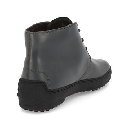 トッズ TOD'S シューズ レザーシューズ メンズ POLACCO REST.DOUBLE T UOMO 08N ブルー系 レザー シルバー系 グレー系 チャッカブーツ レースアップ ロゴ XXM0CD00D8X08N B612