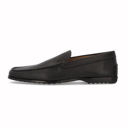 トッズ TOD'S シューズ レザーシューズ メンズ ブラック レザー スリッポンシューズ ロゴ
