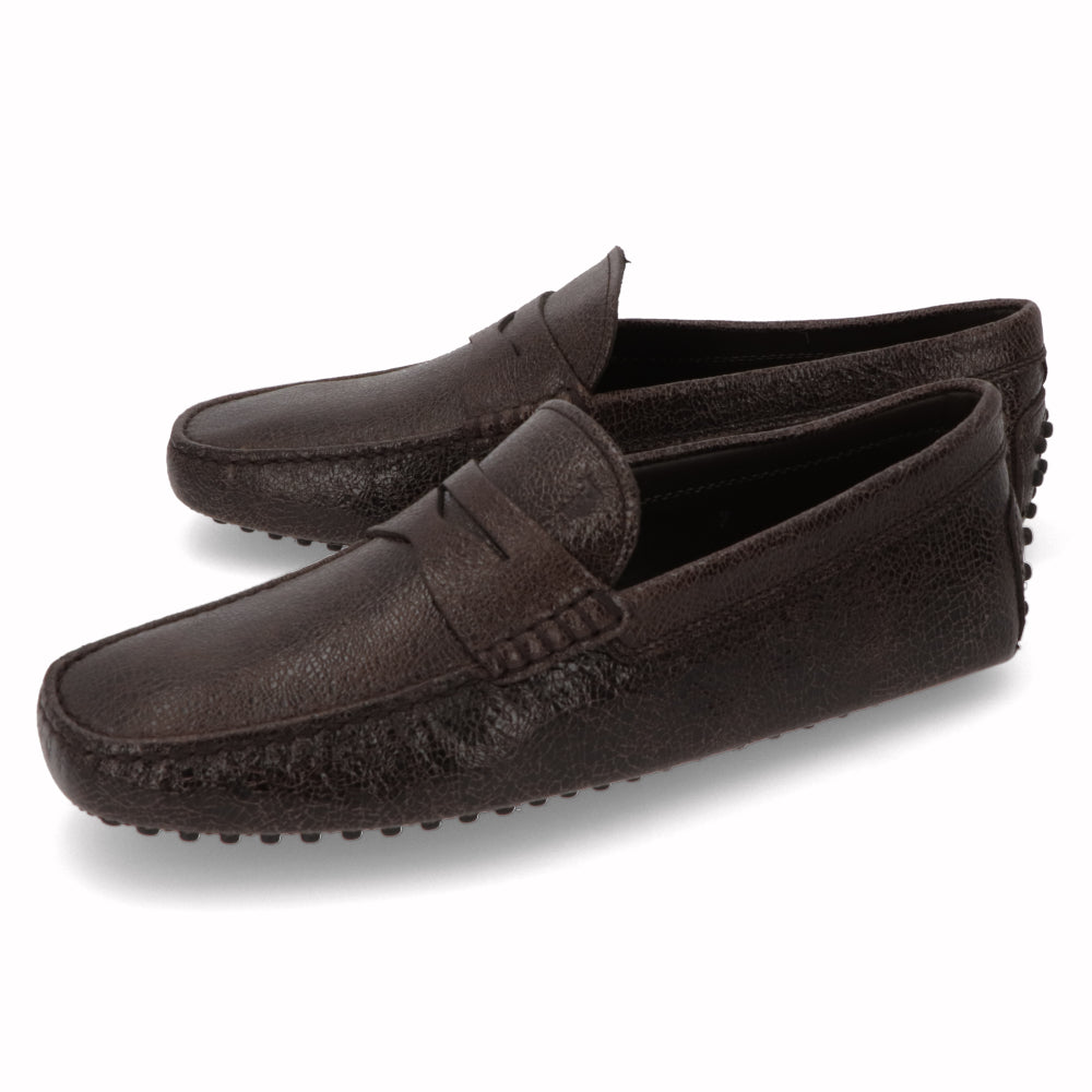 トッズ TOD'S シューズ レザーシューズ メンズ ブラウン レザー ゴンミーニ ドライビングシューズ モカシン スリッポン