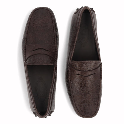 トッズ TOD'S シューズ レザーシューズ メンズ ブラウン レザー ゴンミーニ ドライビングシューズ モカシン スリッポン