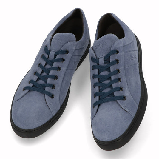 トッズ TOD'S シューズ スニーカー メンズ ALLACCIAT BASSO SPORT CASSETTA HG0 JEANS ブルー系 スエード シンプル ロゴ カジュアル ローカット XXM0JL0C75XHG0 U206