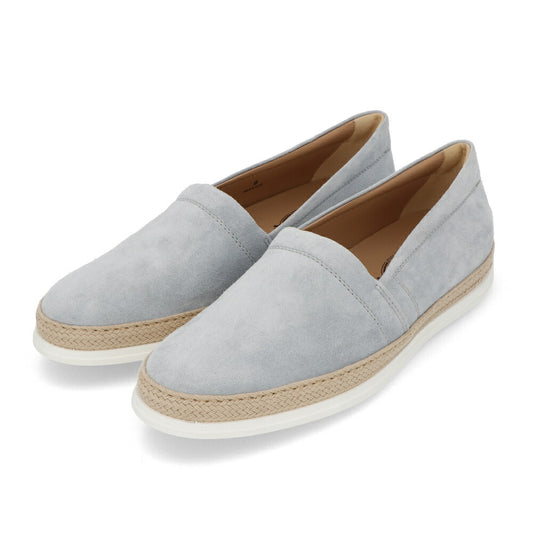 トッズ TOD'S シューズ レザーシューズ メンズ PANTOFOLA IMBOTTITA GOMMA RAFIA TV BYE TOPAZIO ライトブルー スエード スリッポン エスパドリーユ ローカット ロゴ XXM0TV0W80ZBYE U012