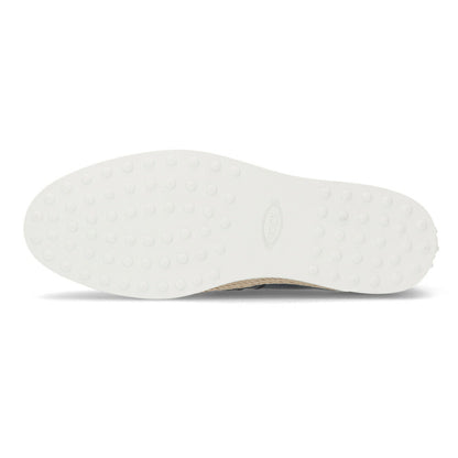 トッズ TOD'S シューズ レザーシューズ メンズ PANTOFOLA IMBOTTITA GOMMA RAFIA TV ML1 PERSIA ブルー レザー スリッポン エスパドリーユ ローカット ロゴ ヴィンテージ加工 XXM0TV0W80ZML1 U407
