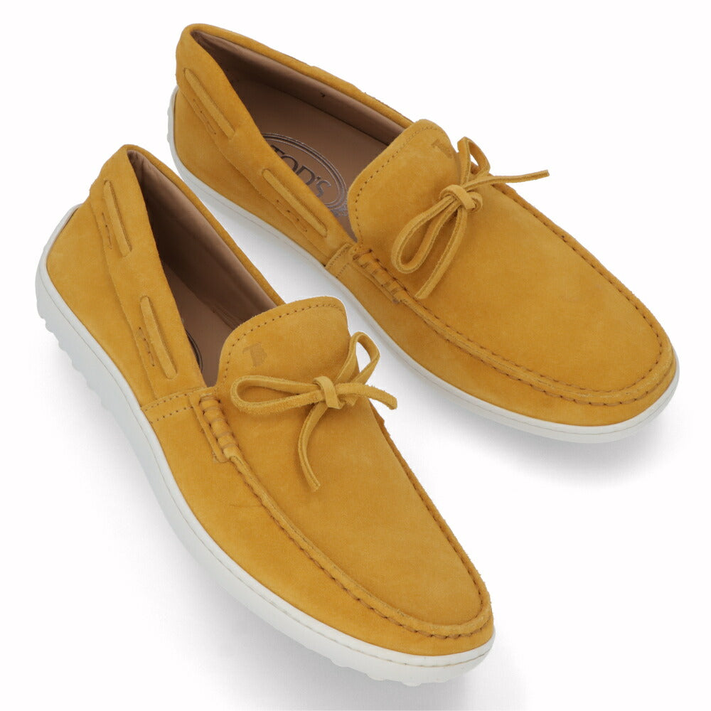 トッズ TODS ローファー メンズ シューズ レザーシューズ イエロー スエード スウェード ドライビングシューズ モカシン ロゴ XXM15C0CN50RE0 G219