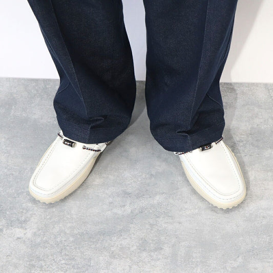 トッズ TODS ローファー メンズ シューズ レザーシューズ ホワイト レザー ゴンミーニ ドライビングシューズ モカシン XXM24C0CW00OIL B001