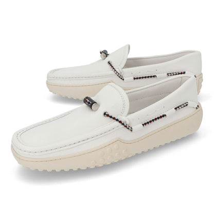 トッズ TODS ローファー メンズ シューズ レザーシューズ ホワイト レザー ゴンミーニ ドライビングシューズ モカシン XXM24C0CW00OIL B001