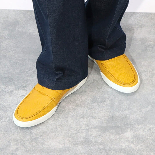 トッズ TOD'S ローファー メンズ シューズ レザーシューズ MOCASSINO GOMMA LEGGERA 48B NLK SOLE CALDO イエロー レザー ロゴ XXM48B0BC3ZNLK G211
