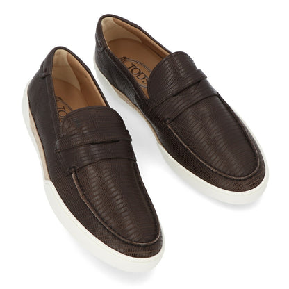 トッズ TODS ローファー メンズ シューズ レザーシューズ ダークブラウン レザー 本革 モカシン  XXM48B0BC3ZTJP S800