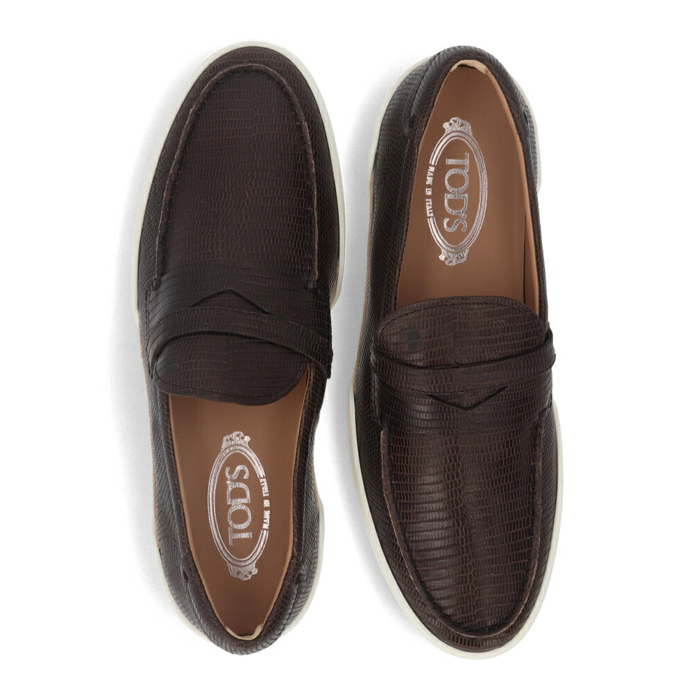 トッズ TODS ローファー メンズ シューズ レザーシューズ ダークブラウン レザー 本革 モカシン  XXM48B0BC3ZTJP S800