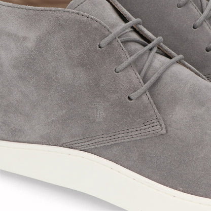 トッズ TOD'S シューズ レザーシューズ メンズ POLACCO CASSETTA CASUAL BICOL 52B RE0 グレー スエード ハイカット ブーツ カジュアル シンプル リボン ツートン XXM52B0AW50RE0 01OZ